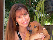 Heidi is a private investigator living in California, USA with her husband (a carnivore) and two vegan daughters, ages 7 and 10.  Also two dogs, two cats, two rats and a hamster! She is pictured with her dog Glory.  Heidi says: "I have been a vegetarian since I was a teenager - some 30 years ago! This past summer I made the not-so-giant leap to veganism and am enjoying a plant-strong diet and lifestyle.  I will never go back!"